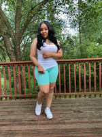 Basic Cotton Biker Shorts|Mint