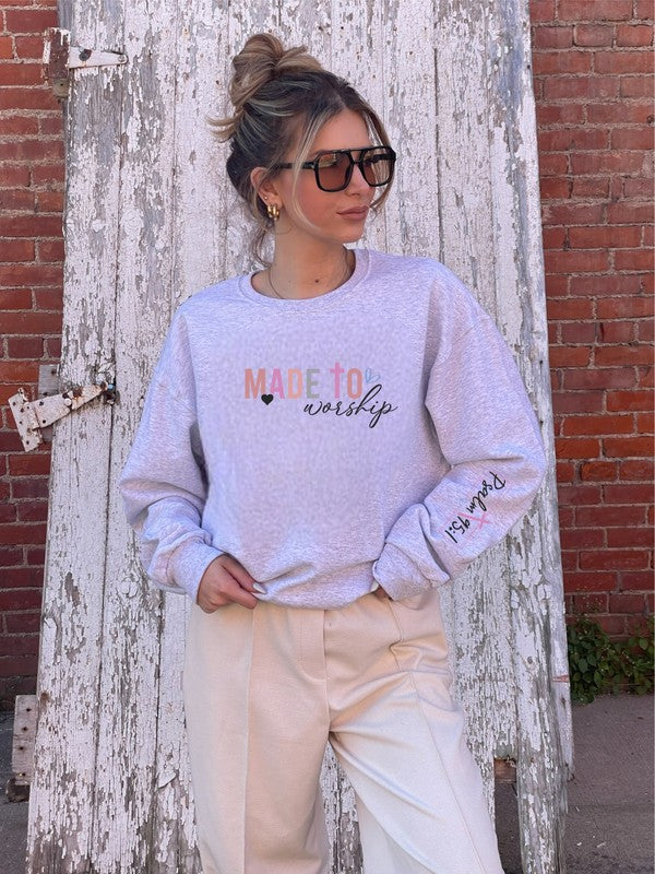 Made to Worship Psalm CrewNeck Sweatshirt| 2 Colors