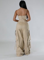 Cargo Jumpsuit| Khaki