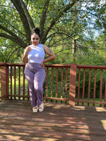 Stretchy Ribbed Wide Leg Pants| Lavender