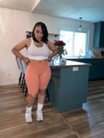 Seamless Ribbed Biker Shorts| Ash Rose