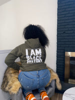 I Am Black History Hoodie|Olive