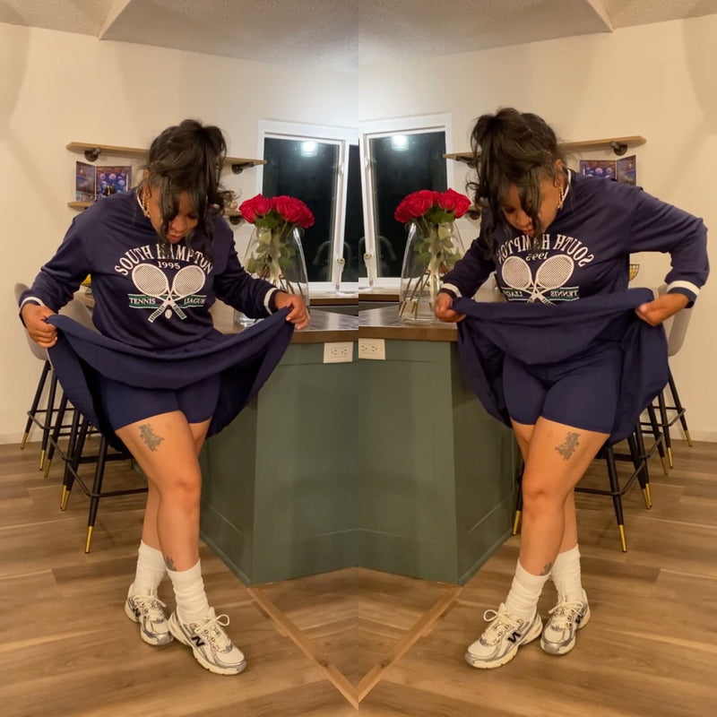 Hampton Tennis Skirt Set| Navy
