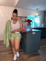 2PC Windbreaker Jacket Short Set| LT Green *$28 until 9/2 all sales are final*