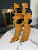 Fly Girl Stiletto Boots| Yellow