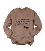 Style & Grace Sweatshirt| Latte & Black