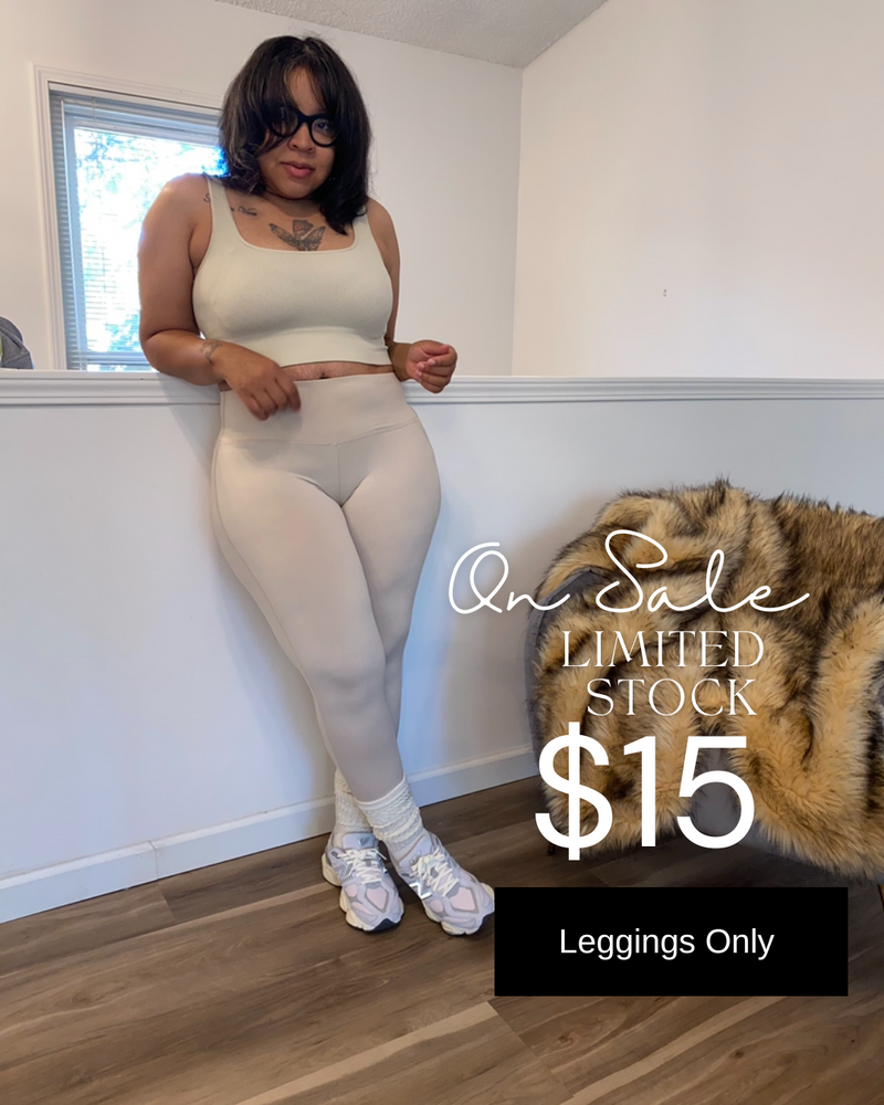 Waistband Leggings| Beige