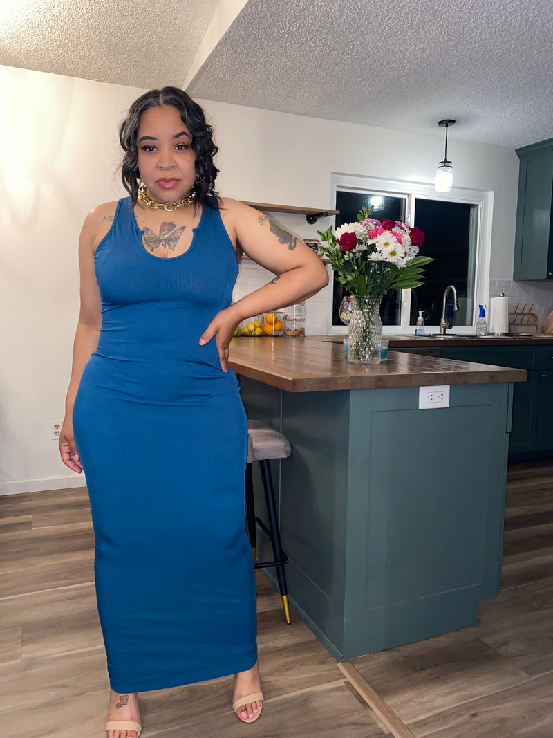 Cami Tank Dress| Teal
