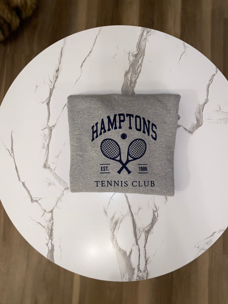 Hamptons Tennis Club Sweatshirt| Grey