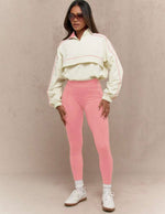 Sporty Jacket High Waist Legging Set| Pink