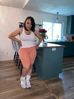 Seamless Ribbed Biker Shorts| Ash Rose