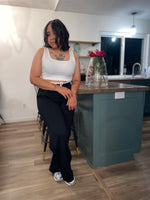 U-Neck Cropped Tank Wide Leg Pant Set| Black *$28 until 9/2 all sales are final*