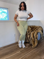 Waistband Pocket Leggings| Lt Sage