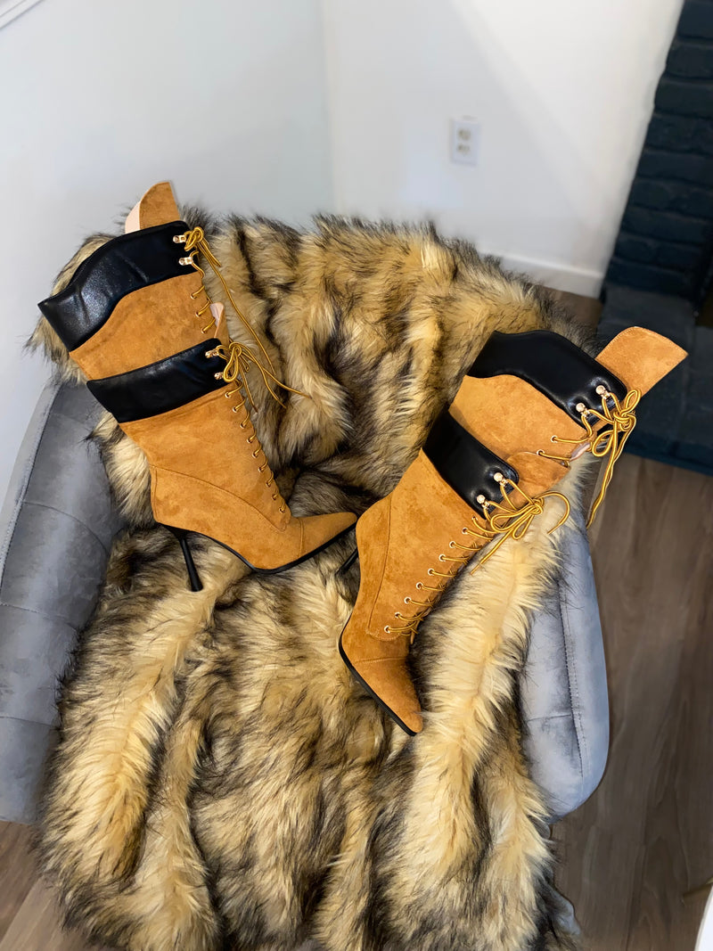 Fly Girl Stiletto Boots| Yellow