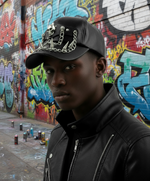 Unisex: Rockstar Spiked Leather Hat| Black