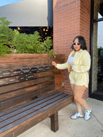 2PC Windbreaker Jacket Short Set|Yellow *$28 until 9/2 all sales are final*