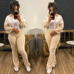 2PC Vintage Stripe Jacket Pants Set| Khaki *$28 until 9/2 all sales are final*