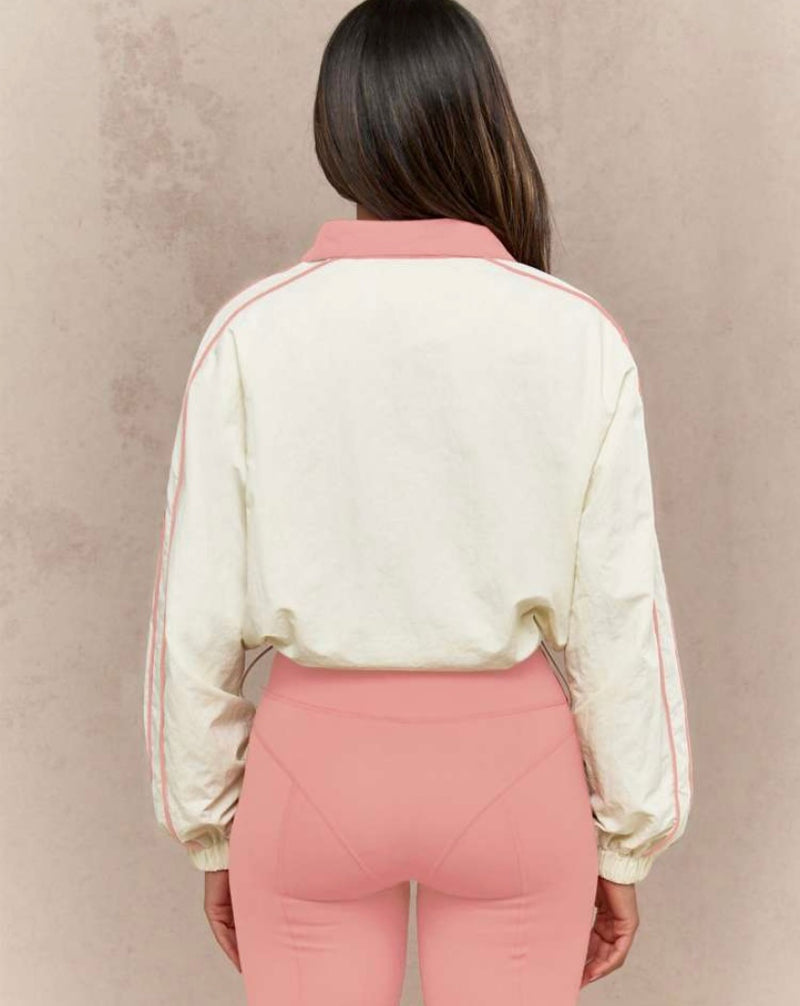 Sporty Jacket High Waist Legging Set| Pink