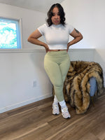 Waistband Pocket Leggings| Lt Sage
