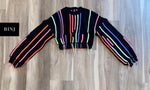 Fringe Sweater | Black & Multicolor