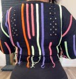 Fringe Sweater | Black & Multicolor